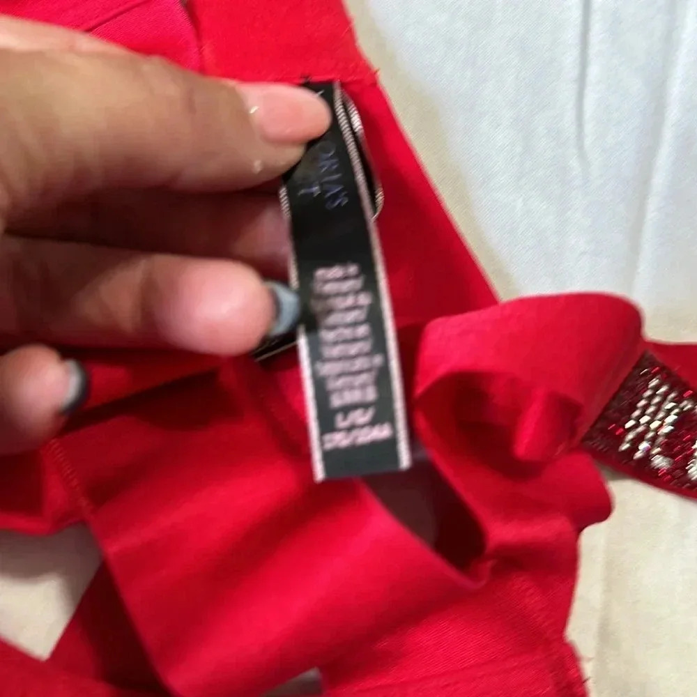 Victoria's Secret Red Geometric Bodysuit - Picture 4 of 7